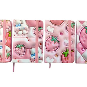 Блокнот на гумці 763760ML, A7 3D 680*100 mm, Strawberry