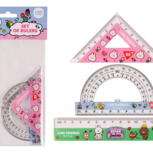 Набір лінійок Yes (3 предмети) "Line friends", лінійка 15 см 370676