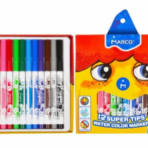 Водні фломастери Marco 1630-12CB, 12 кольорів Super Washable