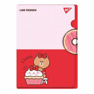 Папка-куток YES A4 з клапаном "Line Friends. Choco"