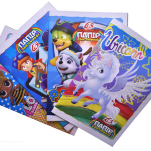 ПАПІР КОЛЬОРОВИЙ POLLY А4 14 аркушів Двосторонній