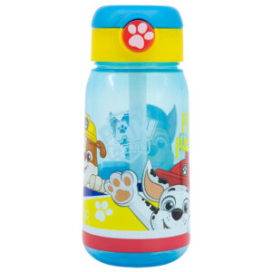 Пляшка дитяча пластикова  з кришкою та соломинкою 510мл "Paw patrol pup power" 74642
