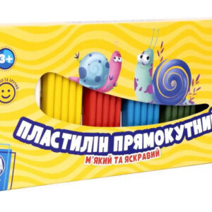 ПЛАСТИЛІН Школярик прямокутний 6 кольорів 303116001-UA
