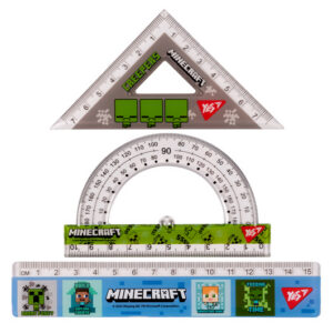 Набір лінійок Yes (3 предмети) "Minecraft" лінійка 15 см 370674