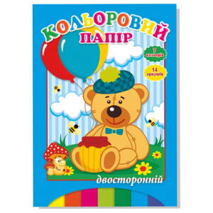 Папір кольоровий двосторонній А4 14 аркушів 7 кольорів "Руслан"