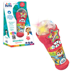 Мікрофон музичний Kids Hits, KH16/004 на батарейках, пісні, мелодії, р-р 6,7*17*6,7см, в коробці р.14*25,5*8,3см