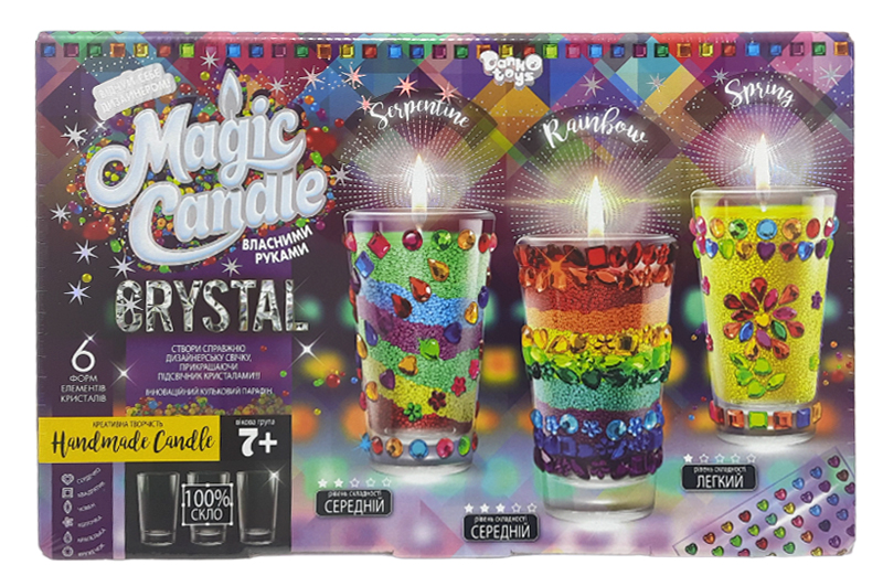 Набір для творчості MgC-02-01 "MAGIC CANDLE CRYSTAL" парафінові свічки своїми руками DANKO - Зображення 2