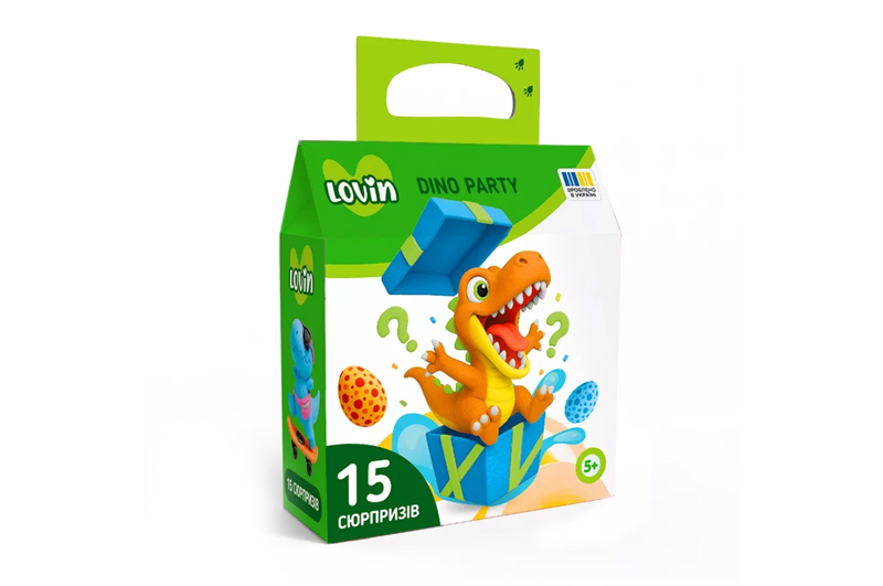 Подарунковий набір 7000230 "DINO PARTY" 15 сюрпризів в коробці LOVIN - Зображення 2
