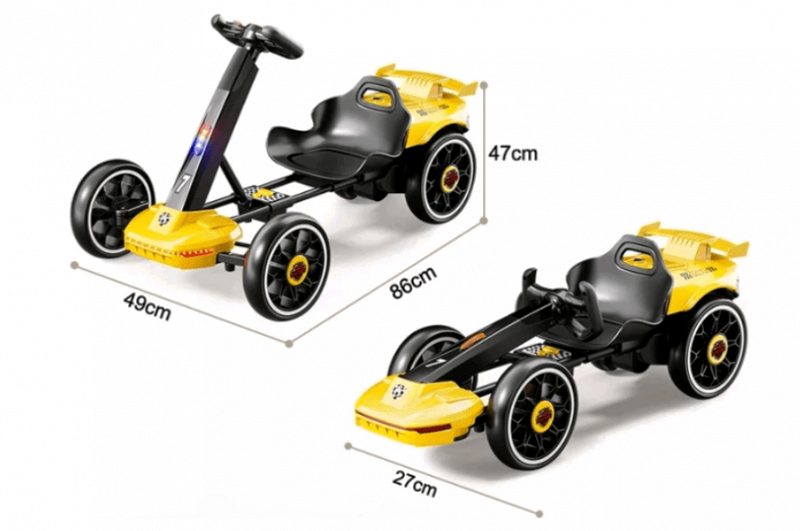 Електромобіль V-18 Formula 25 yellow з пультом, EVA-колеса, акумулятор 12V, музика Maraton - Зображення 3