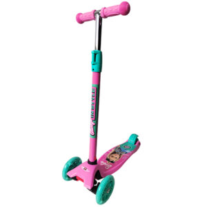 Самокат дитячий 4-х колісний BH2616 Barbie MAXI, колеса PU світяться