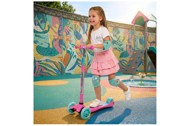 Самокат дитячий 4-х колісний BH2616 Barbie MAXI, колеса PU світяться - Зображення 5