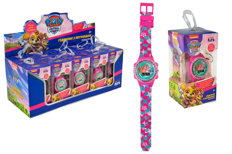 Годинник KH75/001L Paw Patrol зі світлом, дисплей бокс р.32x12,5x13 см