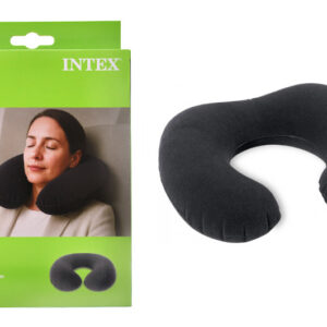 Подушка надувна 68675 чорна, дуга, велюр р.33x25x8 см INTEX