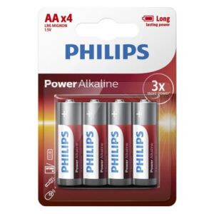 Батарейки PHILIPS PowerLife alkalin  LR06 4 шт. блістер