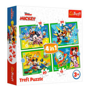 Пазли - 4в1 - 34616 "Міккі Маус та друзі", Trefl