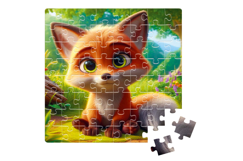 Пазли De.tail. Допитливе лисеня. 64 деталі DT1234-07 (укр) Vladi Toys - Зображення 3