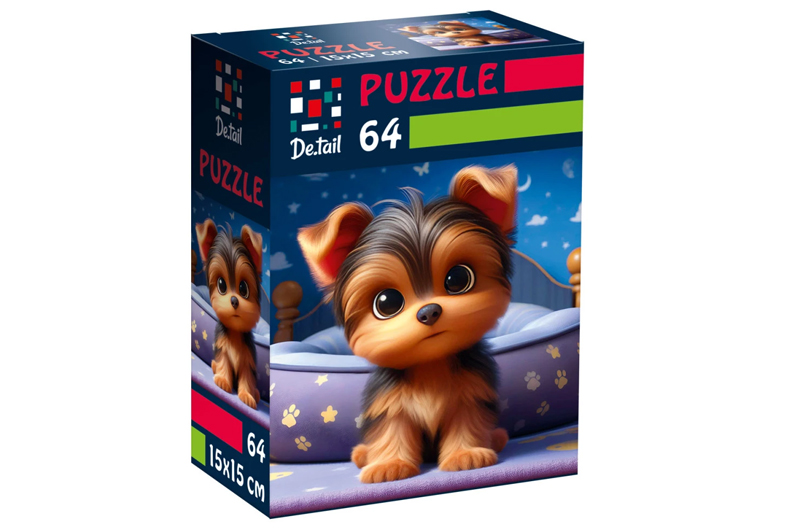 Пазли De.tail. Допитливе цуценя. 64 деталі DT1234-09 (укр)Vladi Toys - Зображення 3