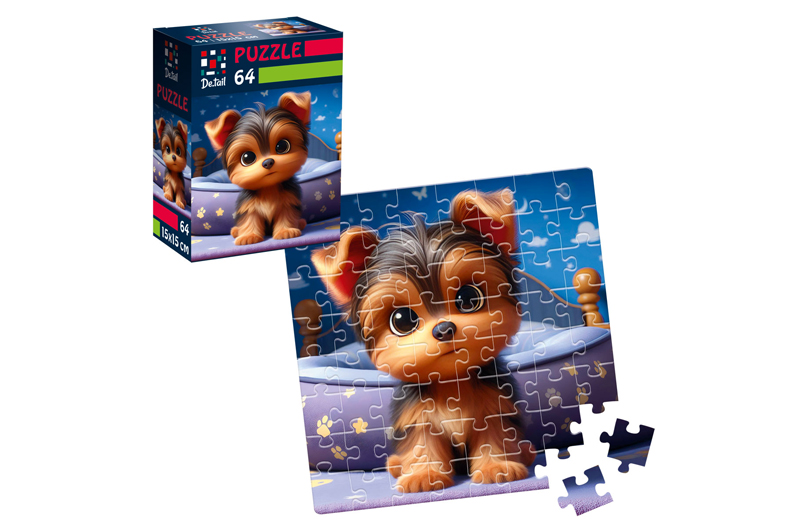 Пазли De.tail. Допитливе цуценя. 64 деталі DT1234-09 (укр)Vladi Toys