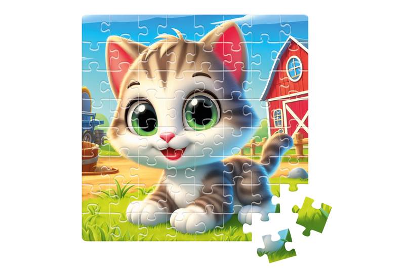 Пазли De.tail. Забавне кошеня. 64 деталі DT1234-24 (укр)Vladi Toys - Зображення 2