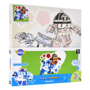 Набір для розпису по номерах 30х30 см QB913-027 "Робокар Полі. Полі та Рой" qbee