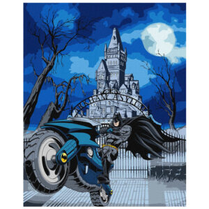 Набір для розпису по номерах 40x50 см KHO8709 "Batman: Batcycle" з фарбами металік extra Ideyka