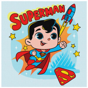 Набір для розпису по номерах 25x25 см KHO1341 "Superman: Політ до зірок" Ideyka