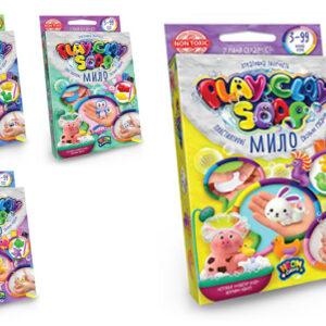 Набір для творчості PCS-02-01U,02U,03U,04U "Пластилінове Мило "PLAY CLAY SOAP" малий DANKO