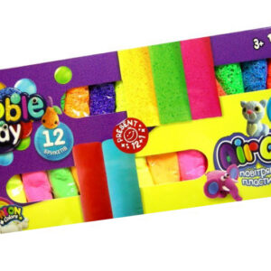 Набір для ліплення з легким пластиліном ARBB-02-01U "Air Clay+Bubble Clay" 12 шт. + 12 шт. в коробці DANKO