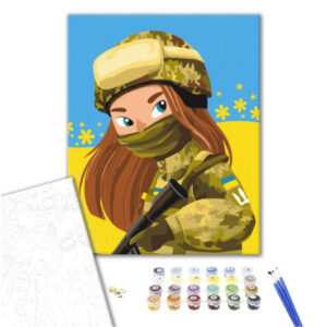 Картина за номерами: Дівчата з ЗСУ BS53173 р. 40*50 см. Brushme