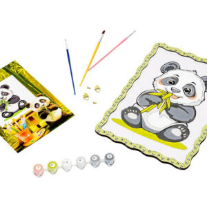 Картина по номерах Puz-22948 "Панда"дерев'яна, формат А4 PuzzleOk