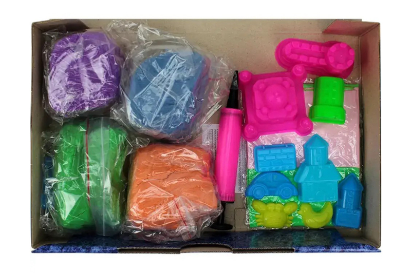 Набір з кінетичним піском KS-02-01U "KidSand" 1600 гр. + пісочниця DANKO - Зображення 2