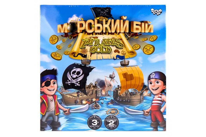 Настільна гра G-MB-03U "Морський бій. Pirates Gold" DANKO