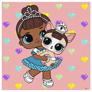 Набір для розпису по номерах 40x40 см KHO6291 "L.O.L. TroopSurprise Miss Baby With Miss Puppy" Ideyka