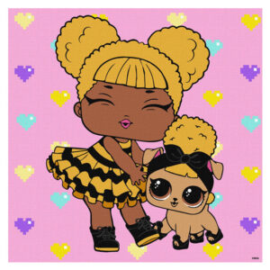 Набір для розпису по номерах 40x40 см KHO6287 "L.O.L. TroopSurprise Queen Bee With Queen Pup" Ideyka