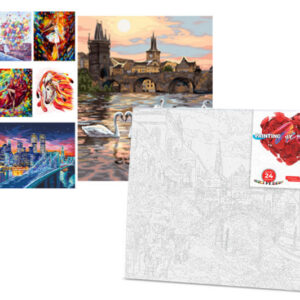 Набір для розпису по номерах 40x50 см KpNe-01-01,02...10 "PAINTING BY NUMBERS" економ DANKO