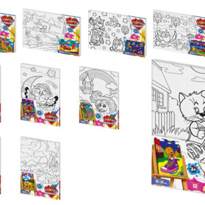 Набір для розпису по номерах CBN-02-01,02,03,04...10 серія 2 "Coloring by numbers" р.31x21 см DANKO