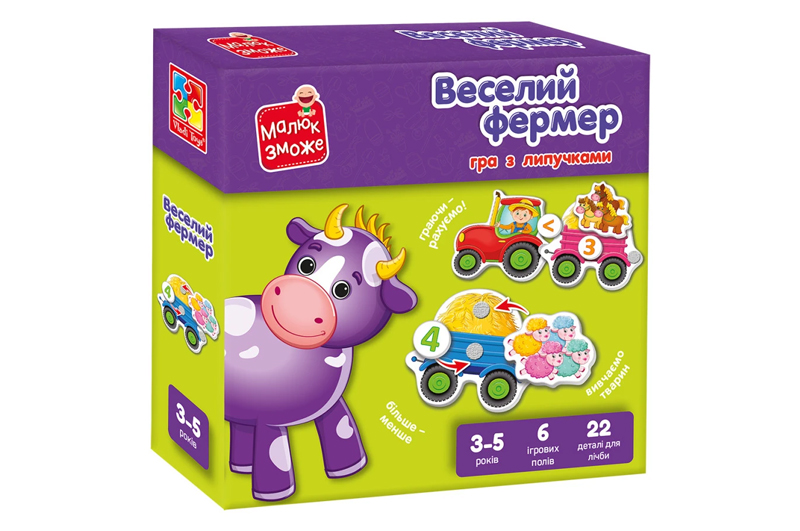 Розвиваюча гра VT2100-13 "Веселий фермер" з липучками VladiToys - Зображення 2