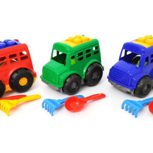 Автобус "Бусик" №1 з лопаткою і грабельками 0084 Colorplast