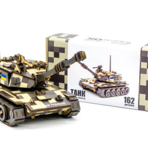 Конструктор 162-0074"Танк" дерев'яний, 162 дет.,р.33x16 см PuzzleOK