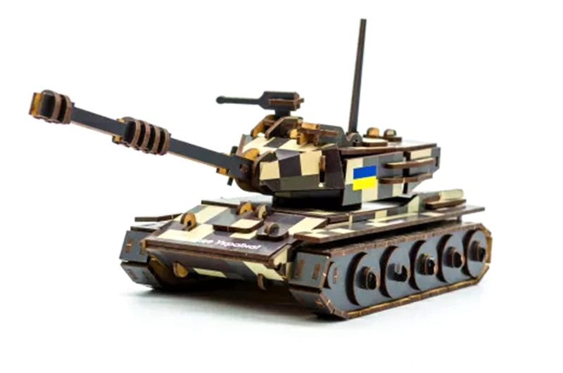 Конструктор 162-0074"Танк" дерев'яний, 162 дет.,р.33x16 см PuzzleOK - Зображення 2