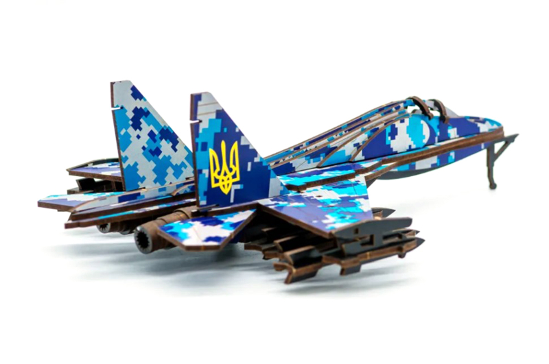Конструктор Арт-00654 "Міг 29"дерев'яний, 94 дет. р. 34x23см PuzzleOk - Зображення 2