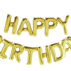 Надпис 'Happy Birthday' золотий 16' (40см)