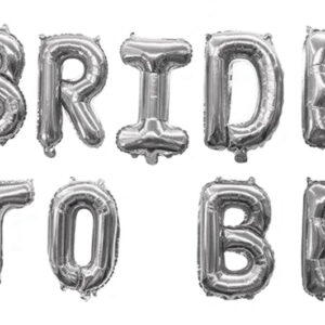 Надпис ""Bride to be"" срібний 16' (40см)