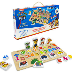 Навчальна панель KH20/040 Paw Patrol, дерев'яна, в коробці р.42x4,5x21,5 см KidsHits