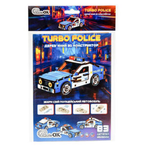 Конструктор 3D Puz-00971, дерев'яний"Turbo Police" PuzzleOk