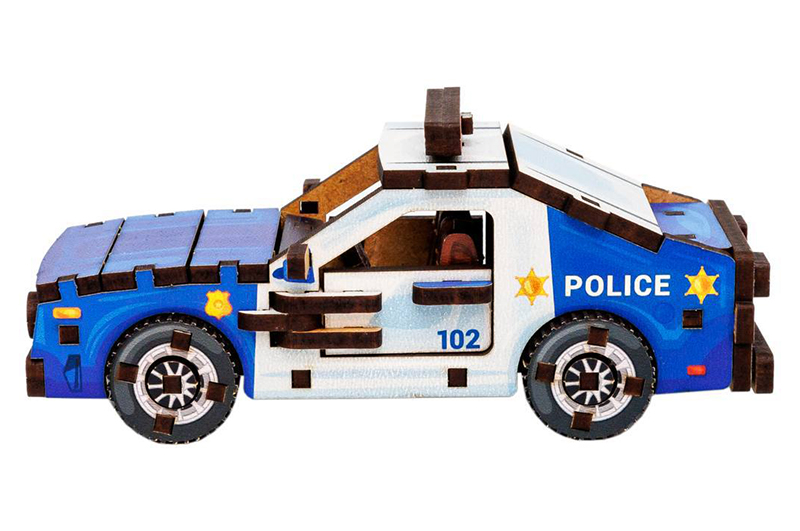Конструктор 3D Puz-00971, дерев'яний"Turbo Police" PuzzleOk - Зображення 2