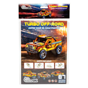 Конструктор 3D Puz-00972"Turbo off-road", дерев'яний PuzzleOk