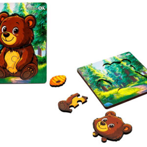 Сортер А6 "Лісовий ведмедик" Puz-88754 дерев'яний PuzzleOk
