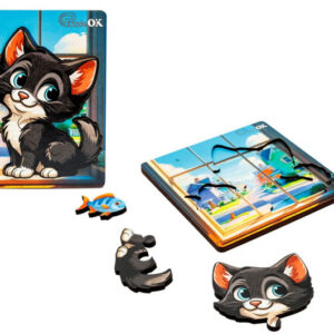 Сортер А6 "Допиливий котик" Puz-88751 дерев'яний PuzzleOk