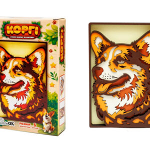 Картина 3D Puz-40002 "Коргі" дерев'яна PuzzleOk